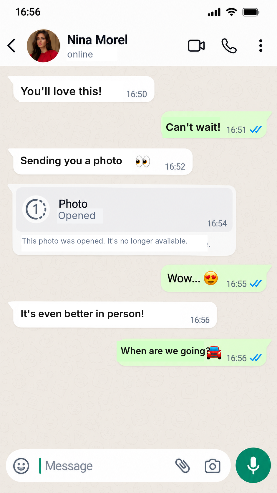 3. WhatsApp marks it as opened