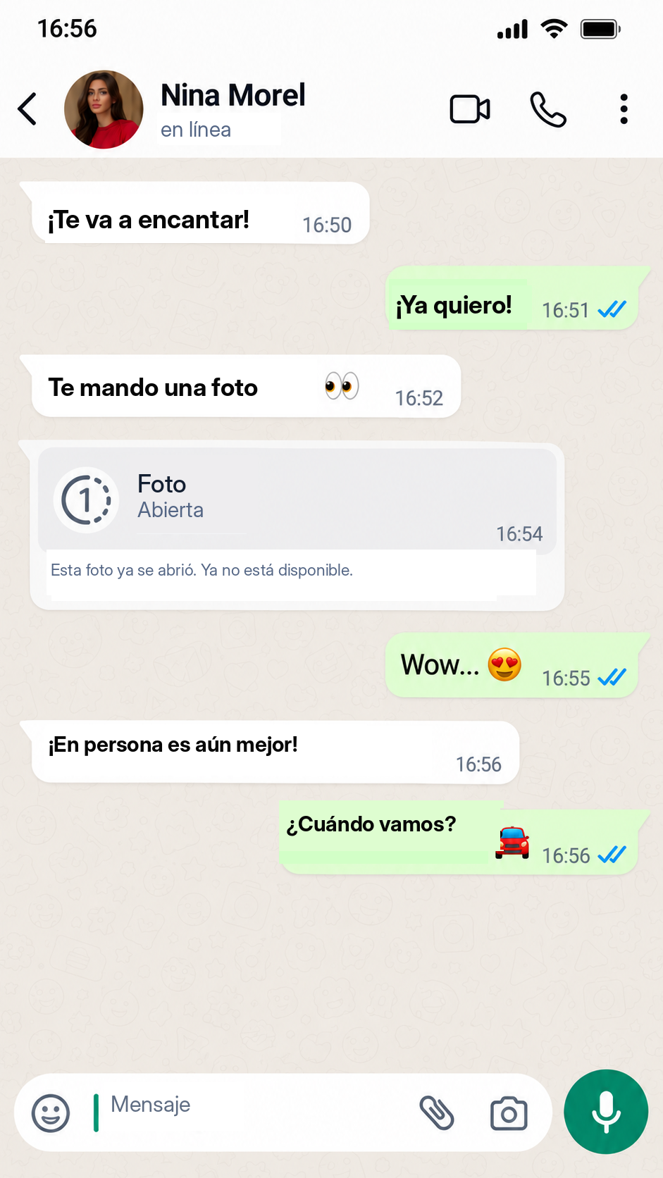3. WhatsApp lo marca como abierto